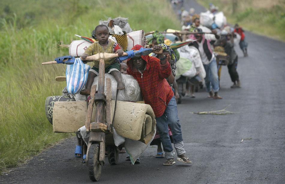 因战乱流离失所的刚果(金)平民