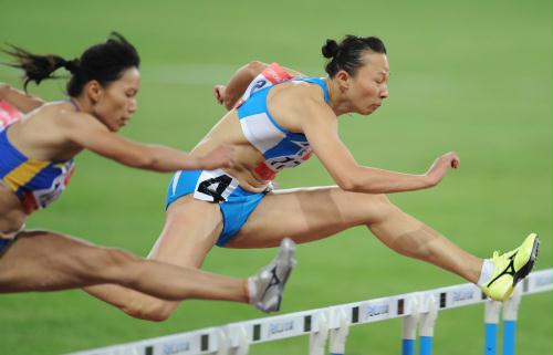 高清组图四川队选手刘静夺得女子100米栏冠军